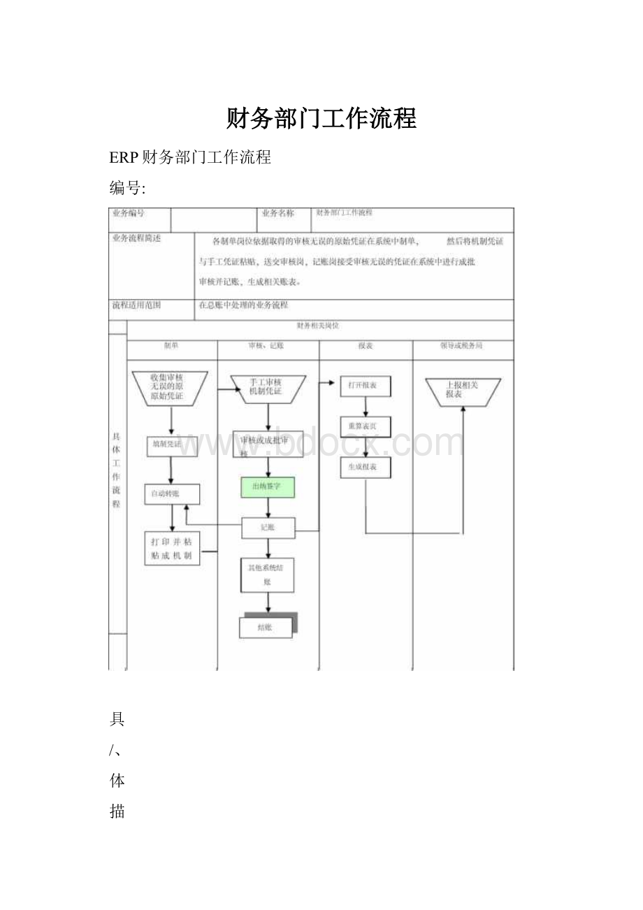 财务部门工作流程.docx