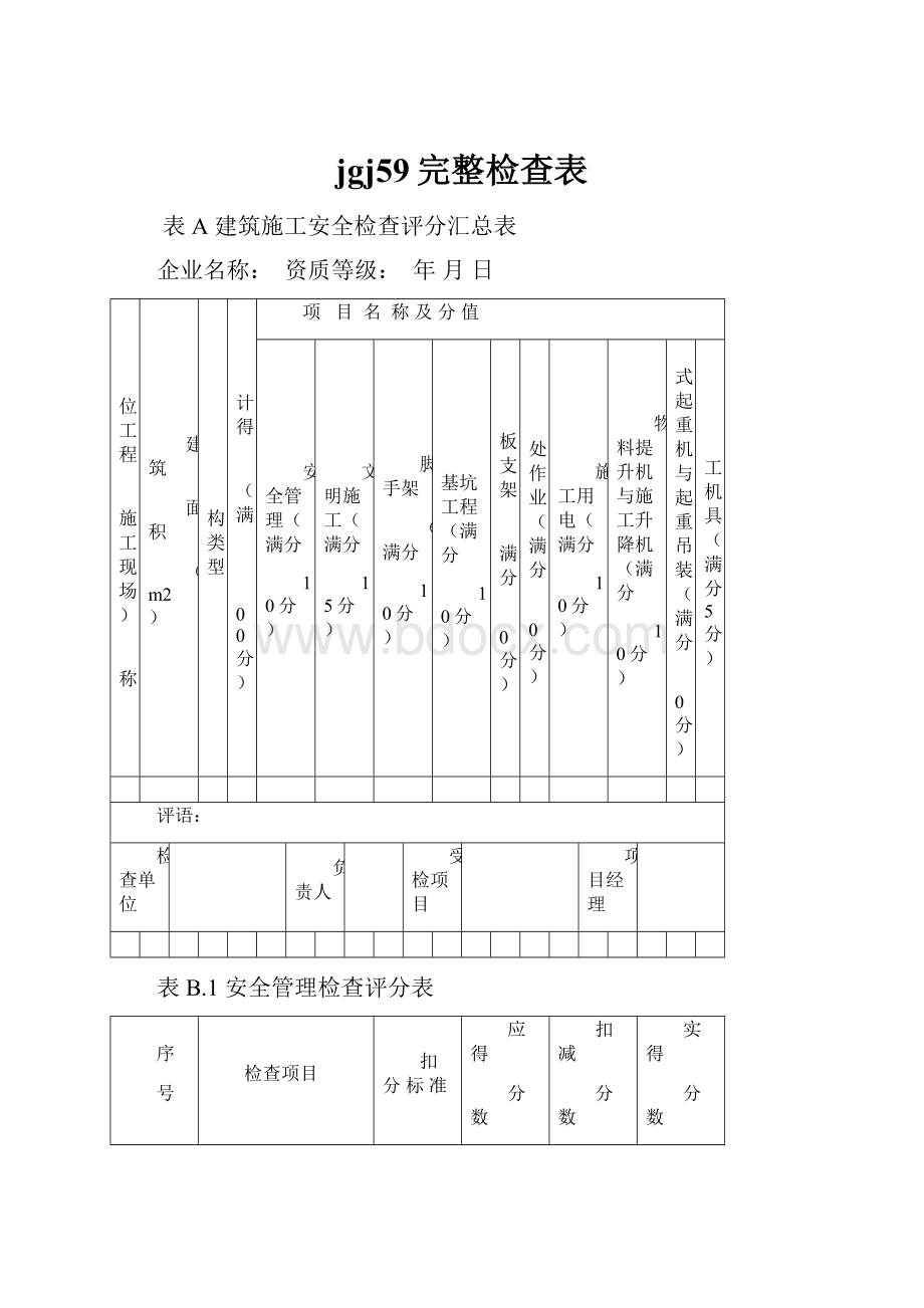 jgj59完整检查表.docx