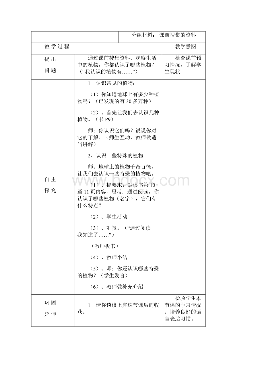 三年级上册科学教案人与植物首师大版.docx_第2页