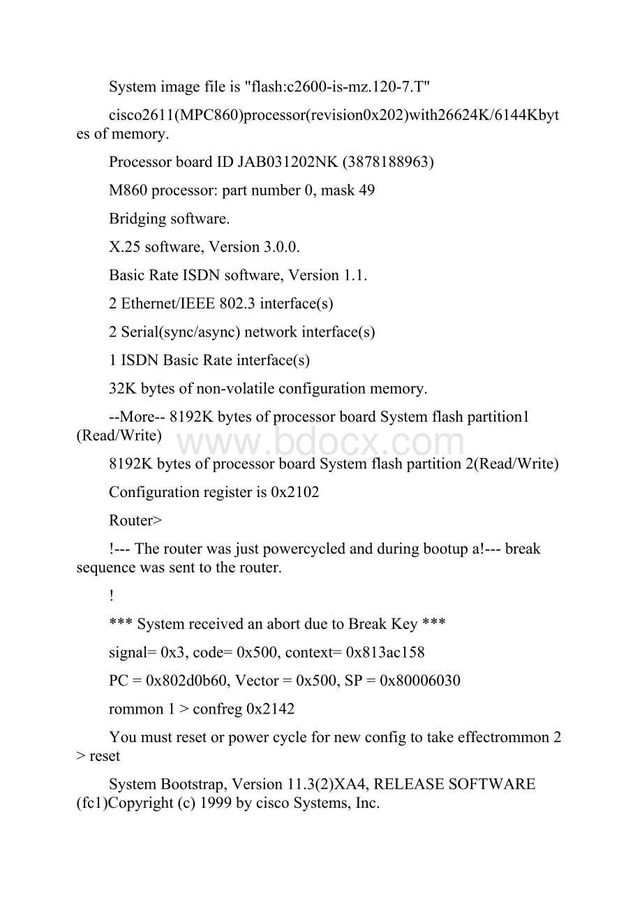 Cisco路由器配置信息及口令的清除.docx_第3页