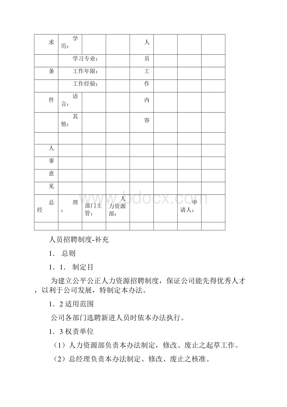 招聘管理制度和表格.docx_第3页