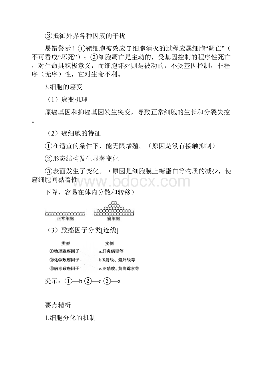 贵州省届高三生物一轮复习第十二讲细胞的分化学案无答案.docx_第3页