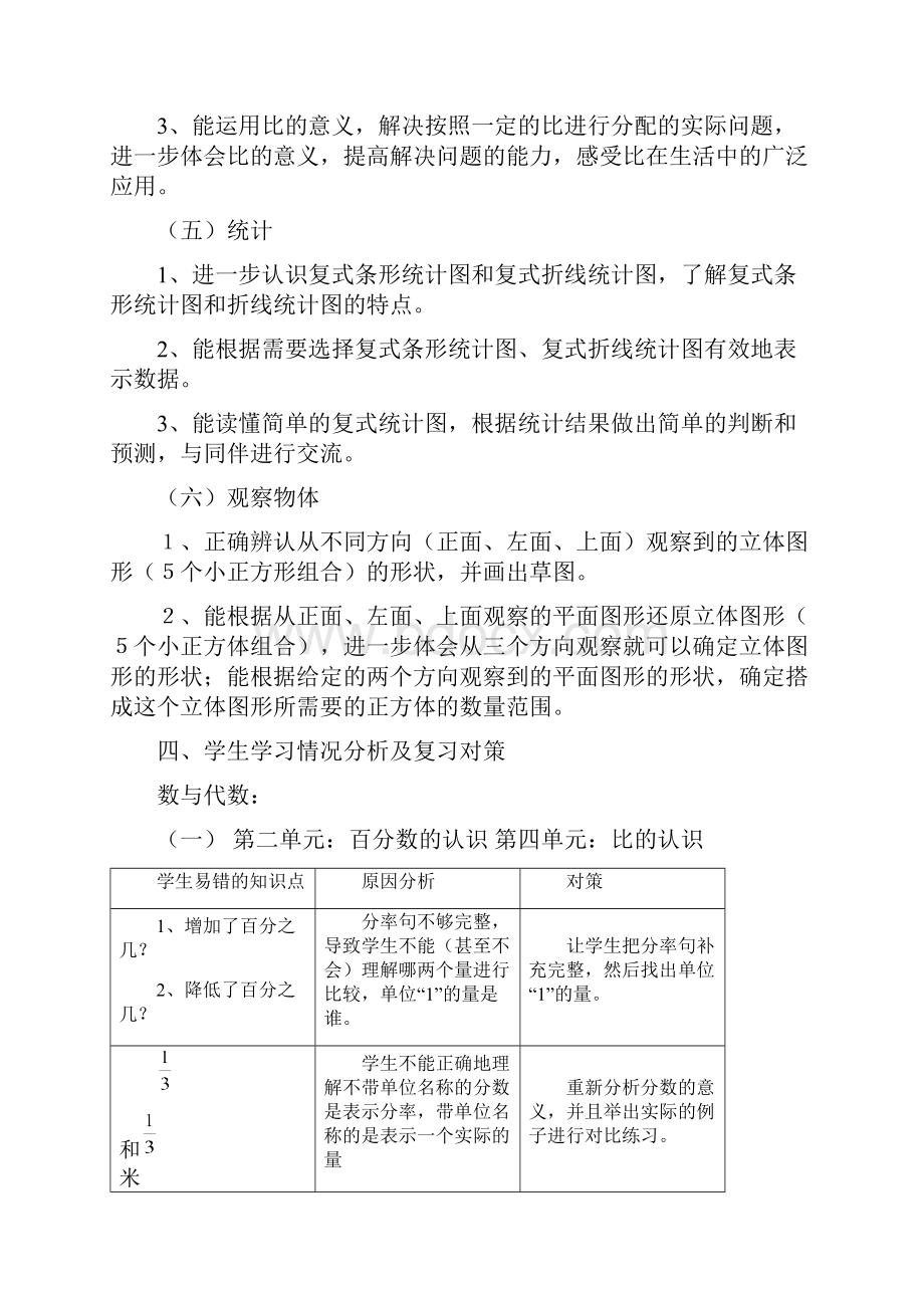 六年级数学上学期期末复习计划.docx_第3页