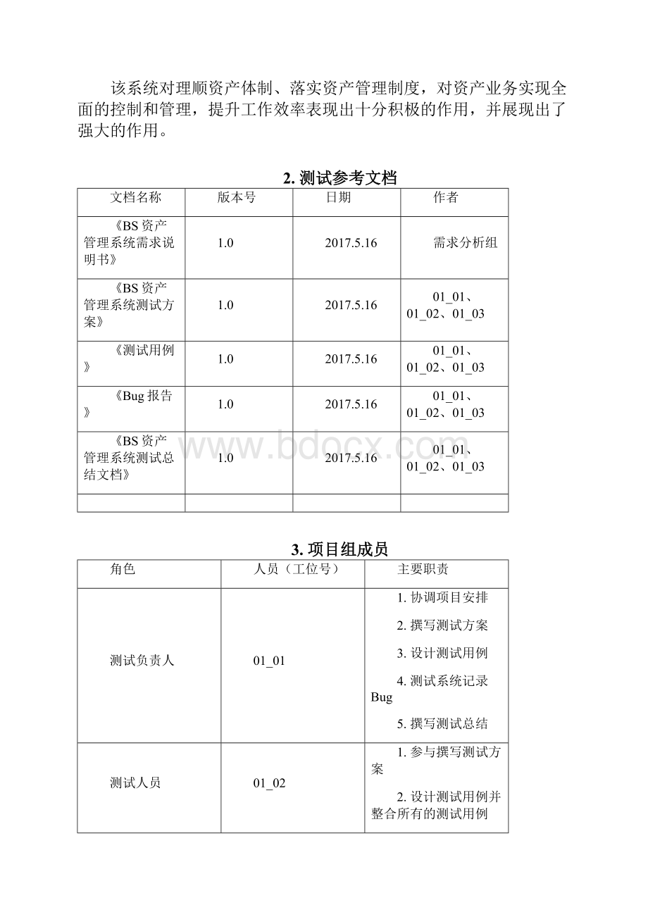 BS资产管理系统测试总结报告 doc.docx_第2页