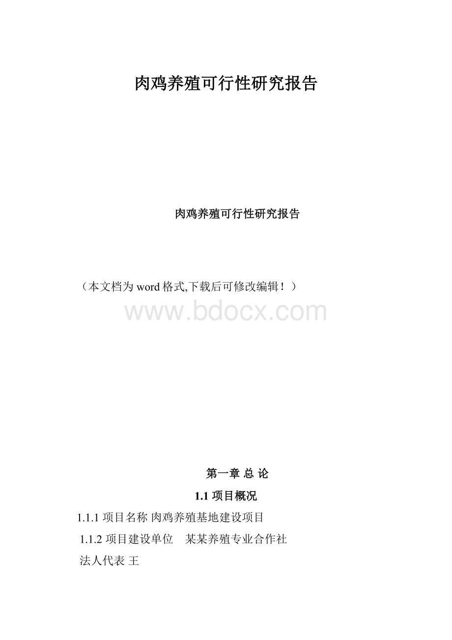 肉鸡养殖可行性研究报告.docx