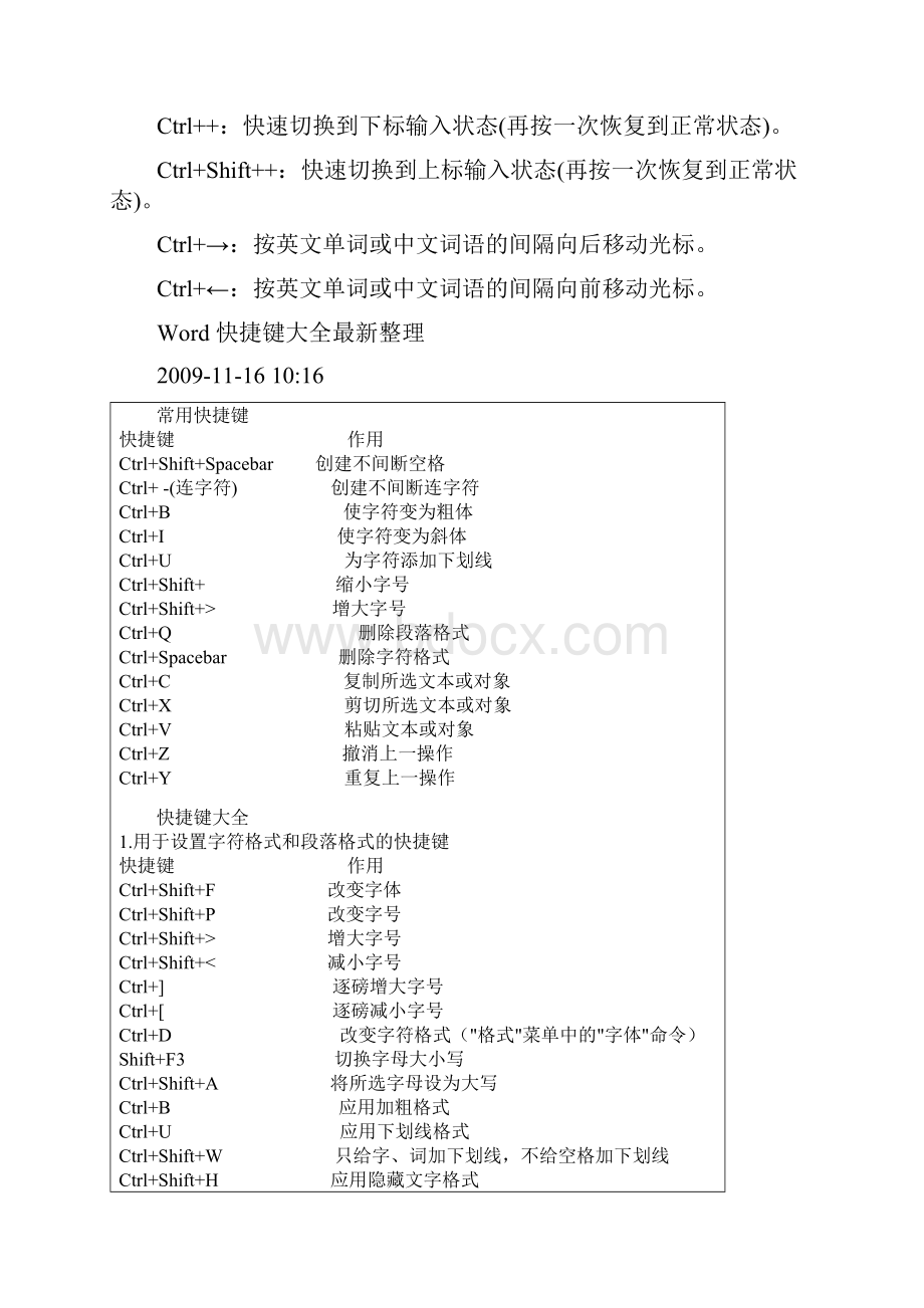 Word 快捷键大全最新整理.docx_第3页