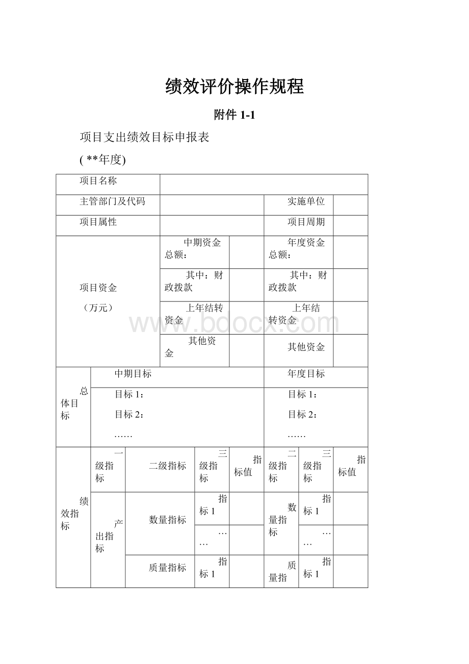 绩效评价操作规程.docx