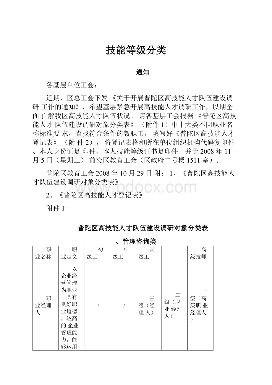 技能等级分类.docx