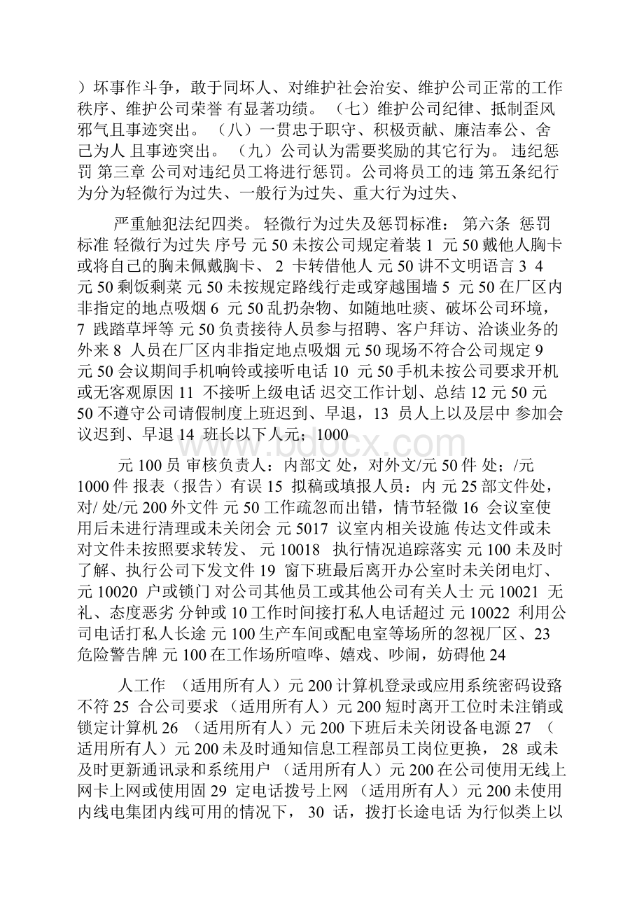 1229伊利字214号员工奖惩制度.docx_第2页