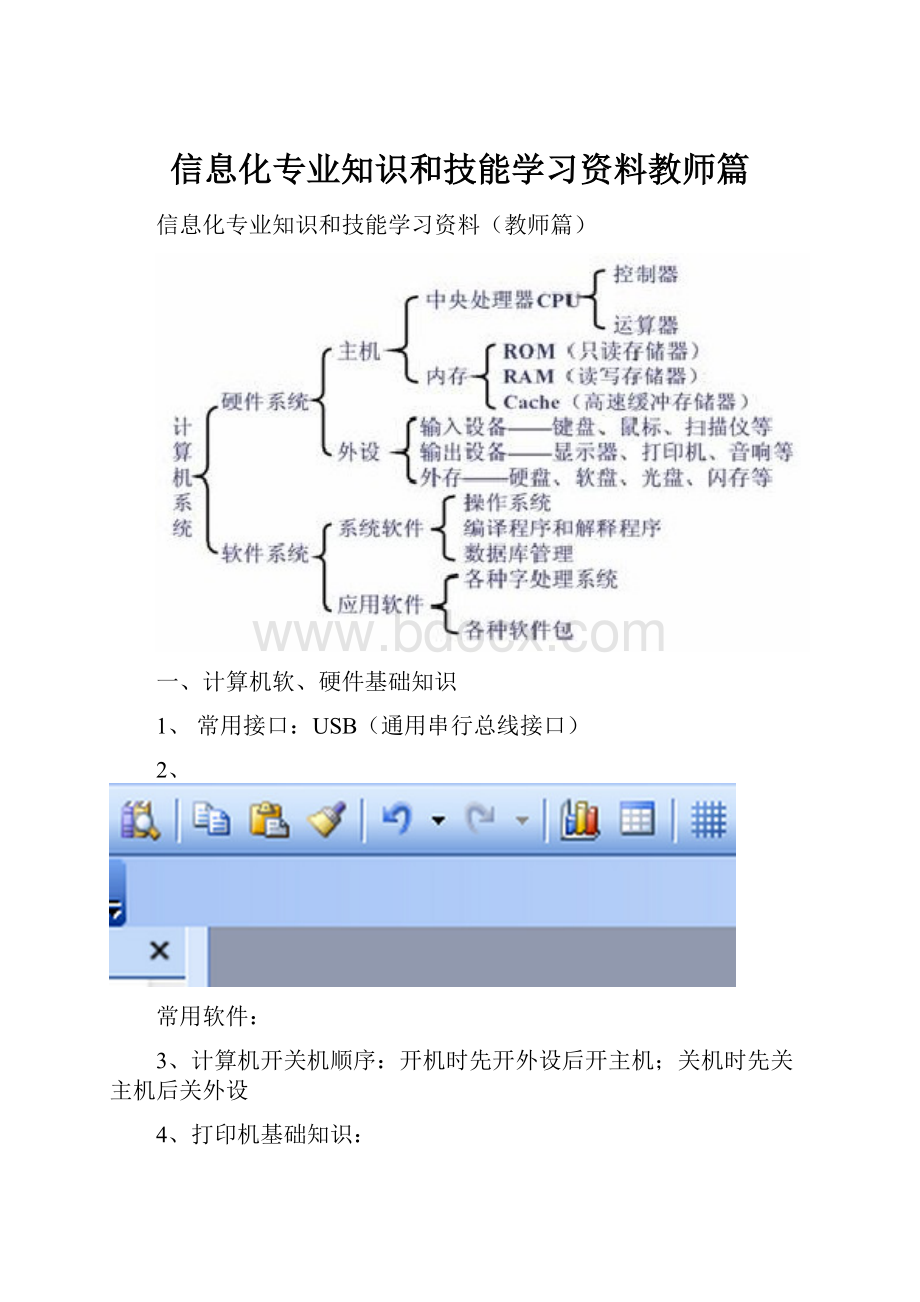 信息化专业知识和技能学习资料教师篇.docx