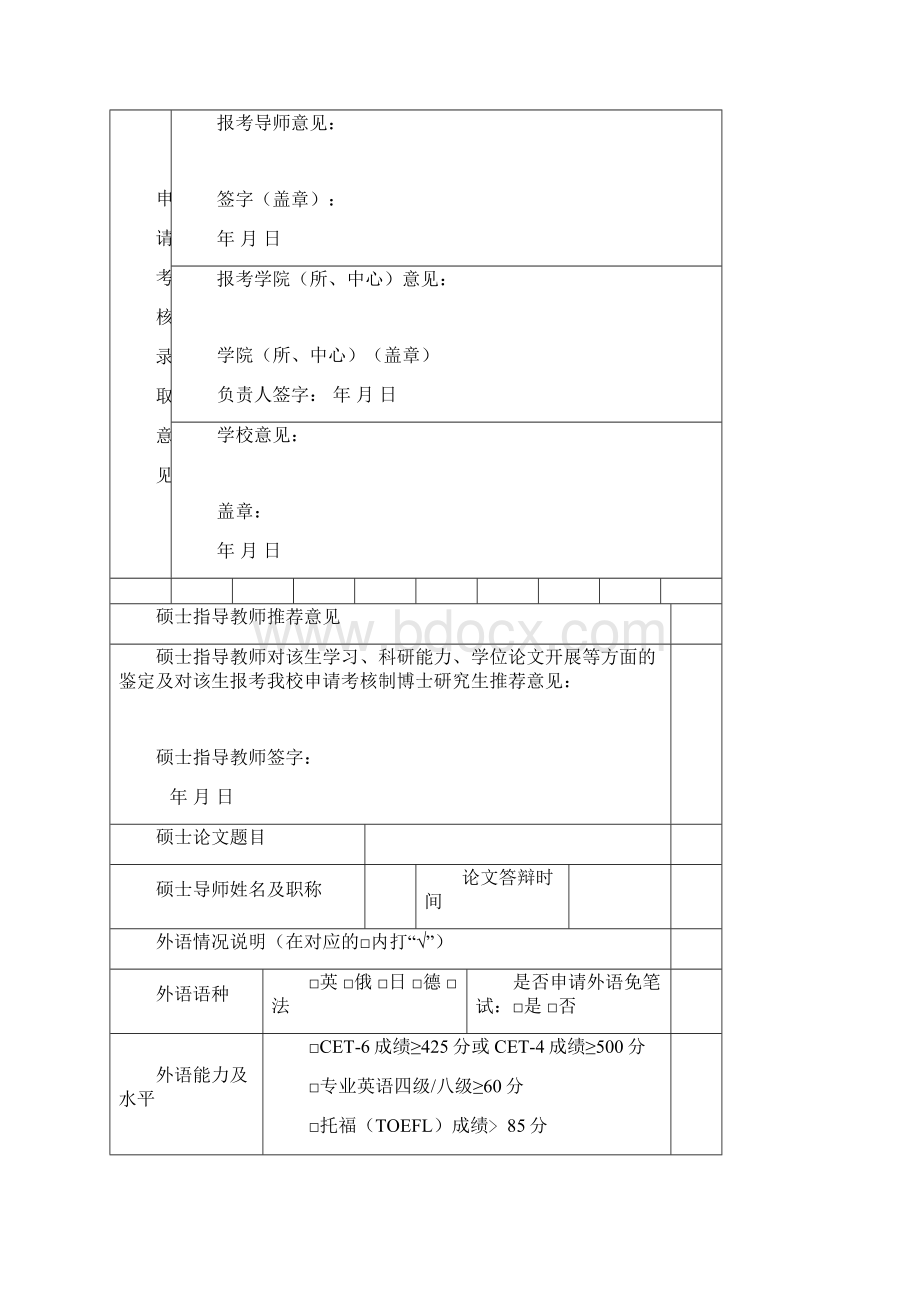 攻读博士学位研究生报考登记表.docx_第3页