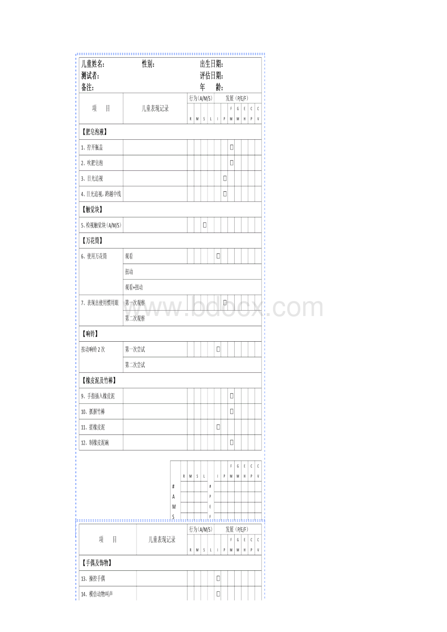 1发展及行为量表记录册.docx_第2页