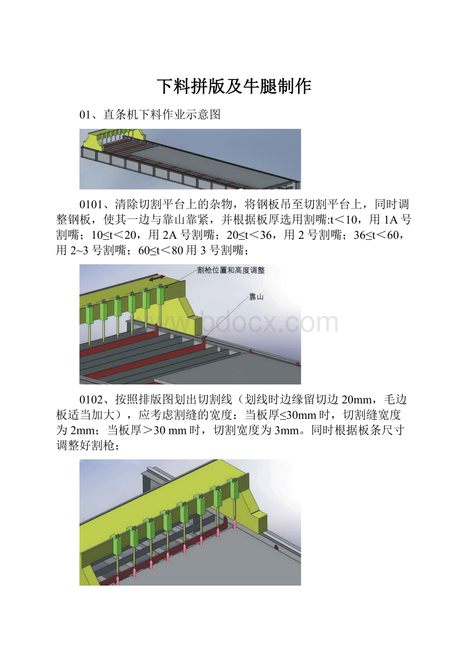 下料拼版及牛腿制作.docx_第1页