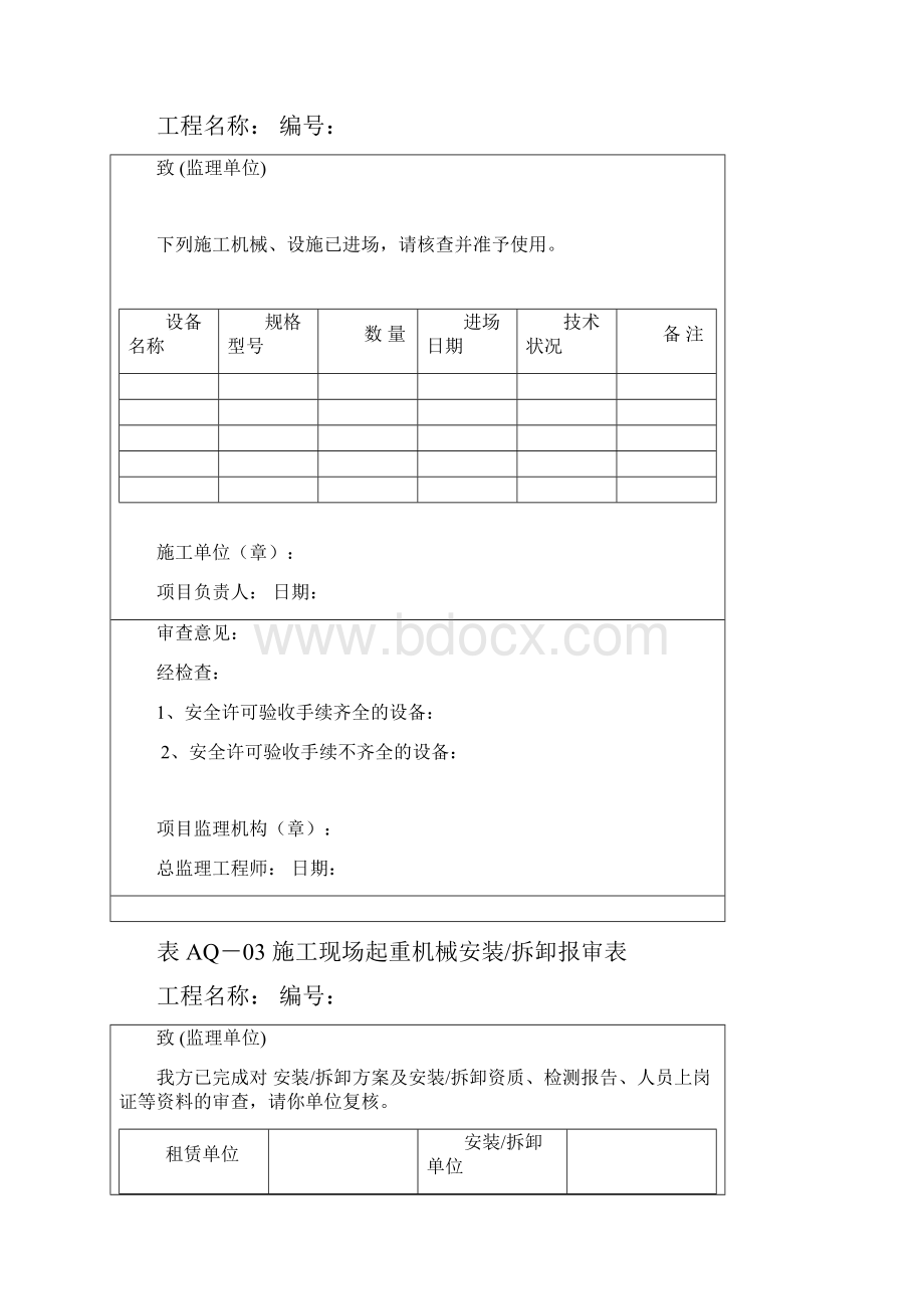 建设工程开工安全工作报审表.docx_第2页