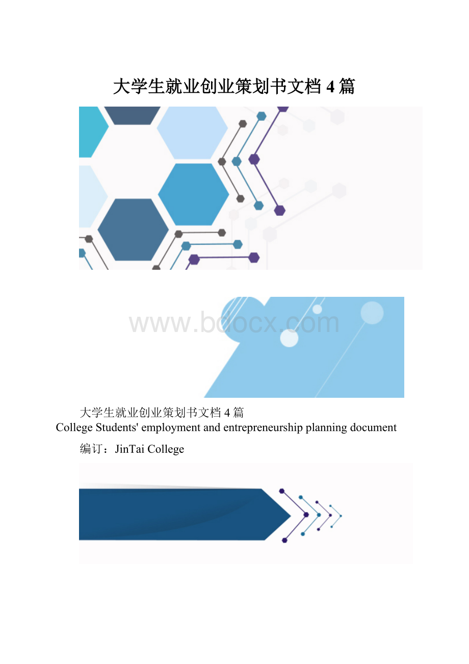 大学生就业创业策划书文档4篇.docx