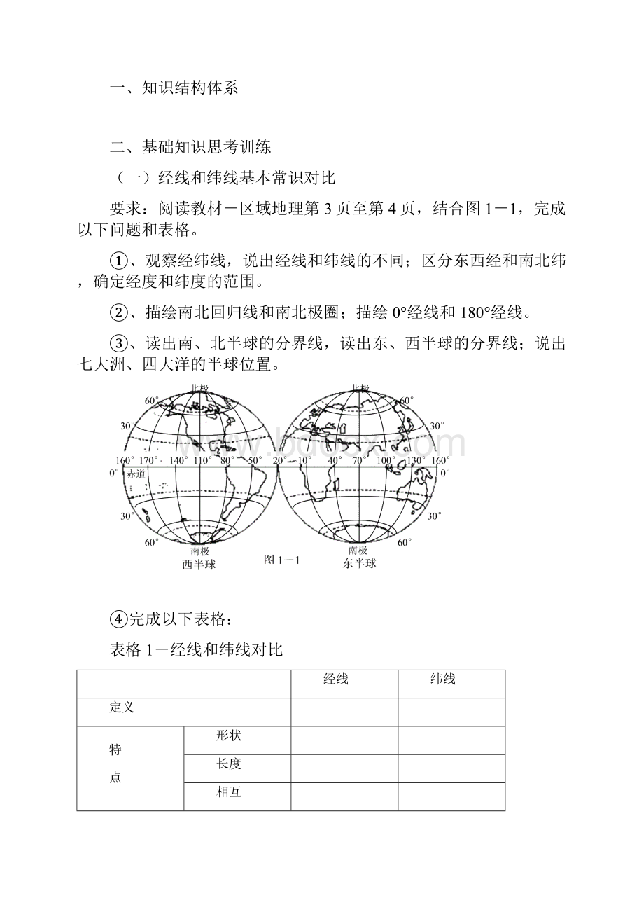 高中地理第一单元地球和地图学案.docx_第2页