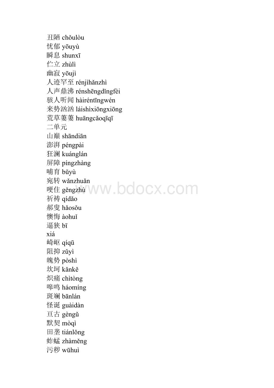 知识学习七年级语文下册重点字词汇总16单元.docx_第2页