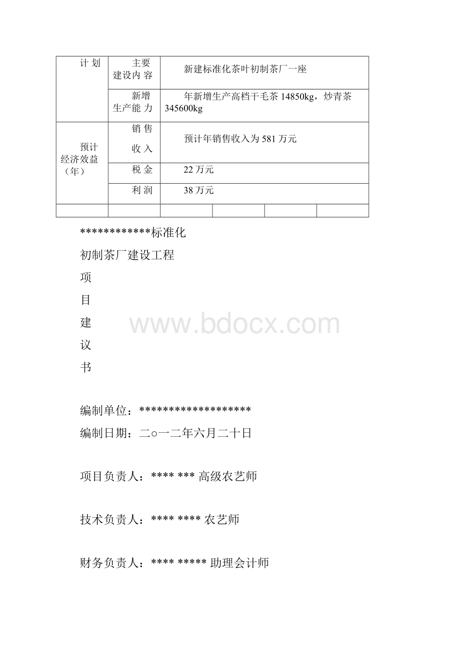 标准化茶叶初制厂改造项目建议书.docx_第2页