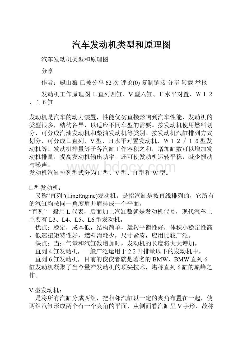 汽车发动机类型和原理图.docx_第1页