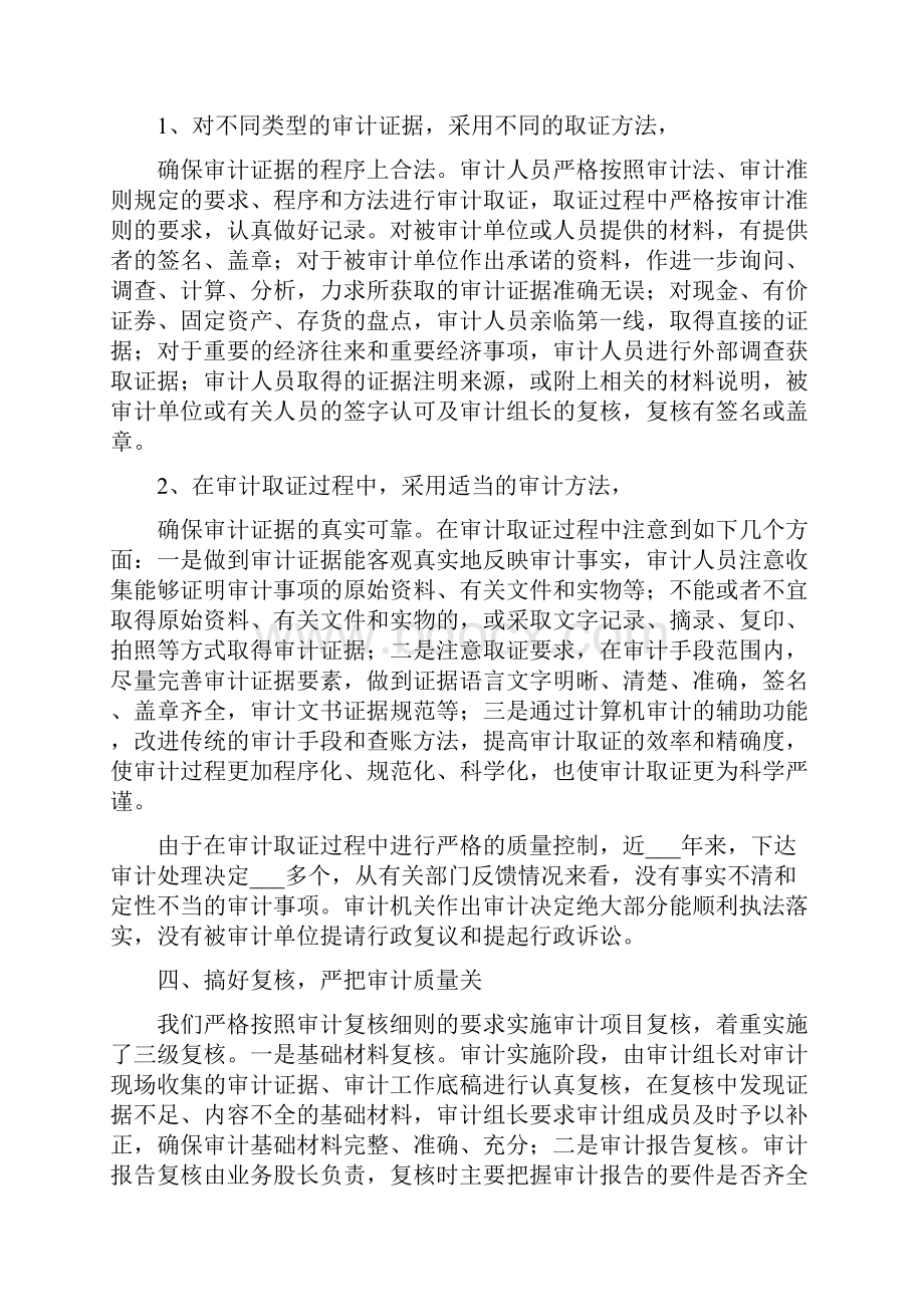 审计工作自查报告五篇.docx_第3页