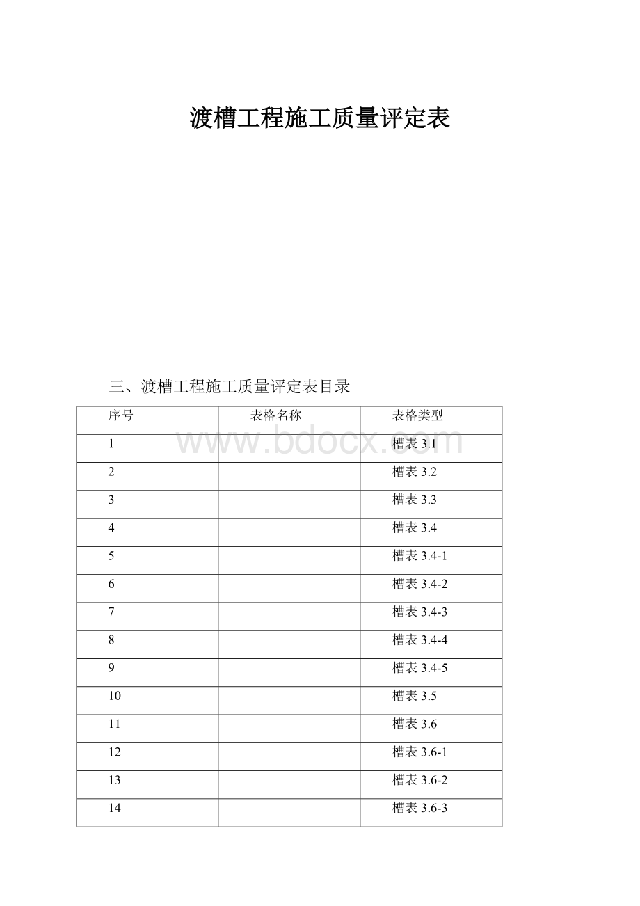 渡槽工程施工质量评定表.docx