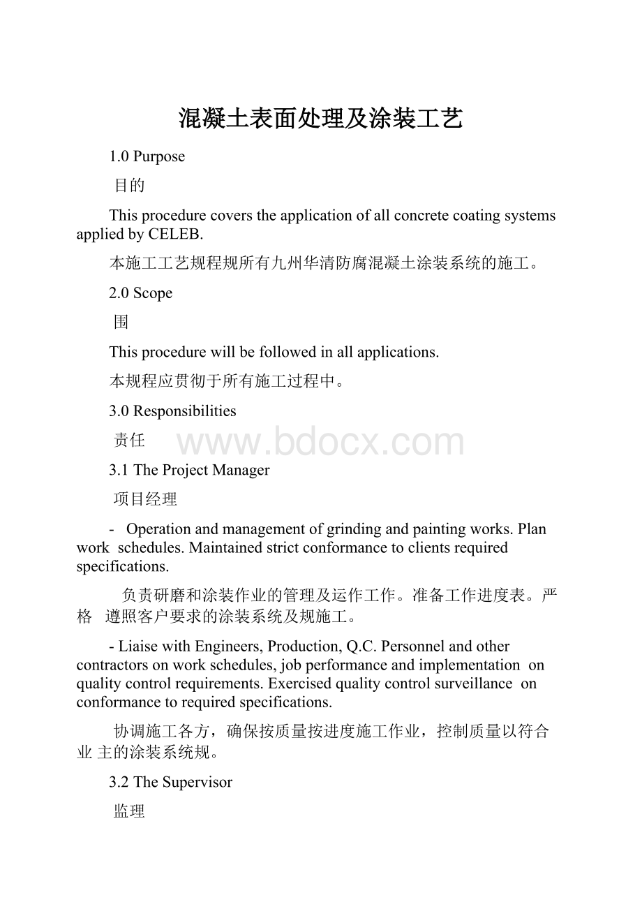 混凝土表面处理及涂装工艺.docx