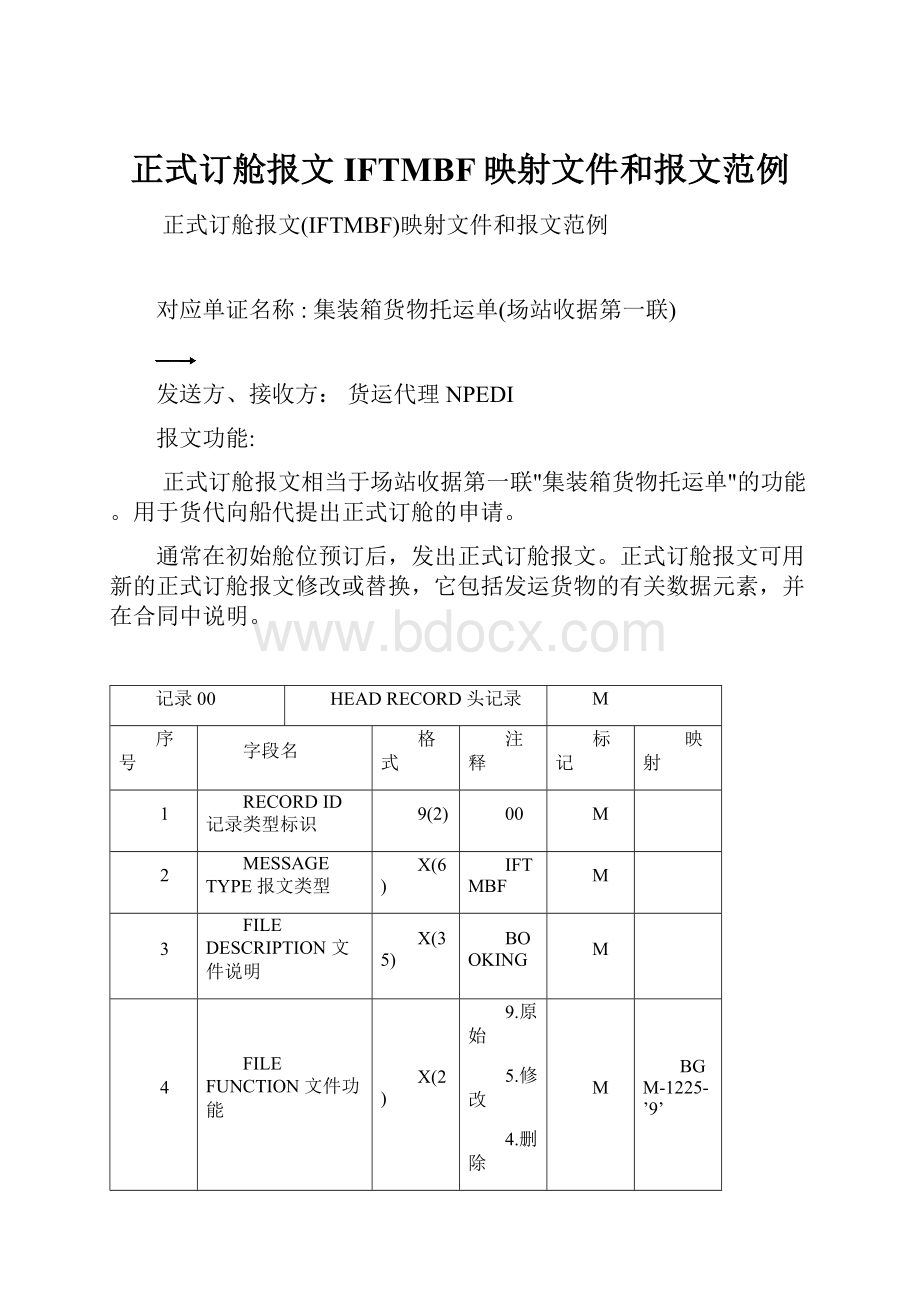 正式订舱报文IFTMBF映射文件和报文范例.docx_第1页