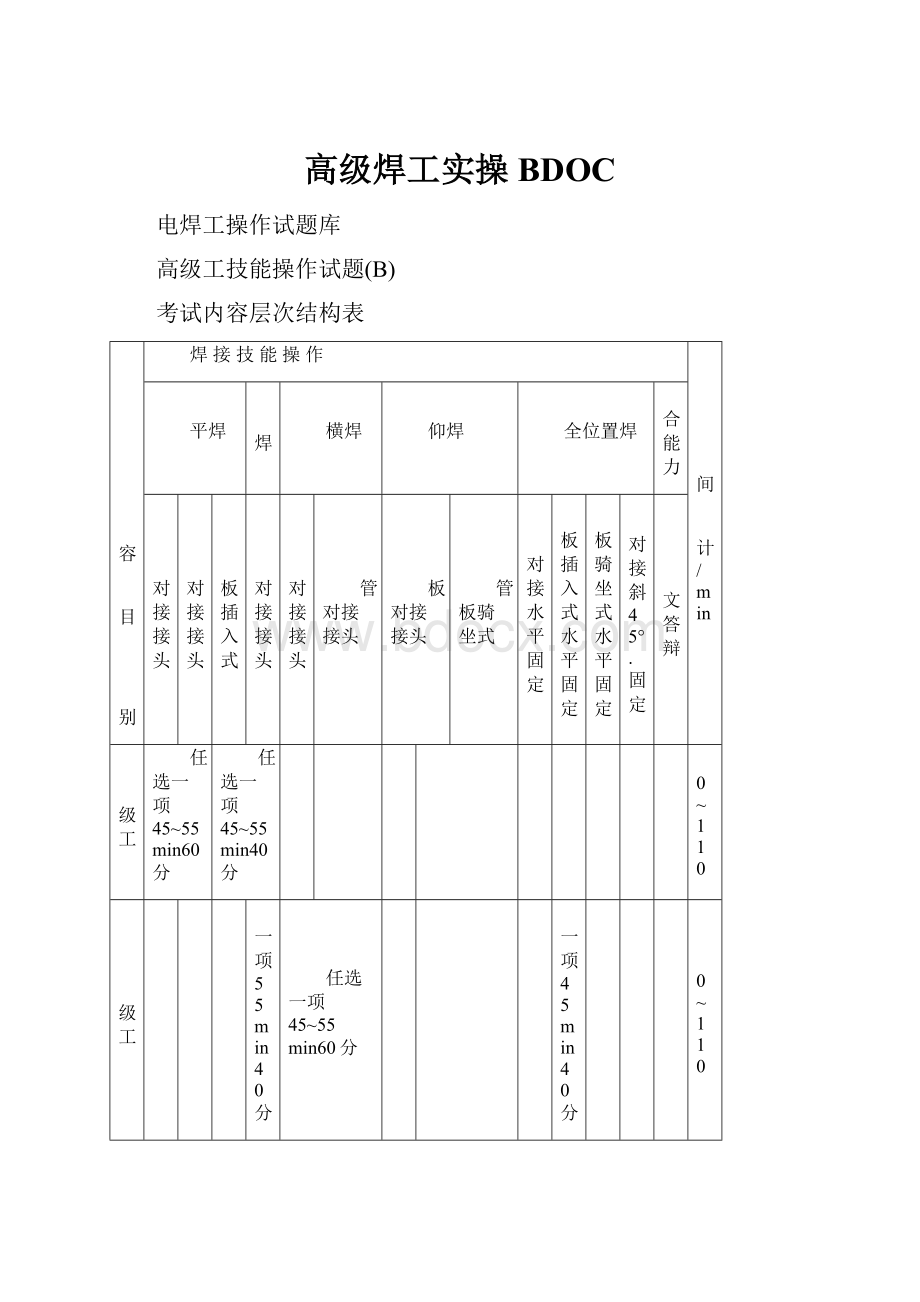 高级焊工实操BDOC.docx