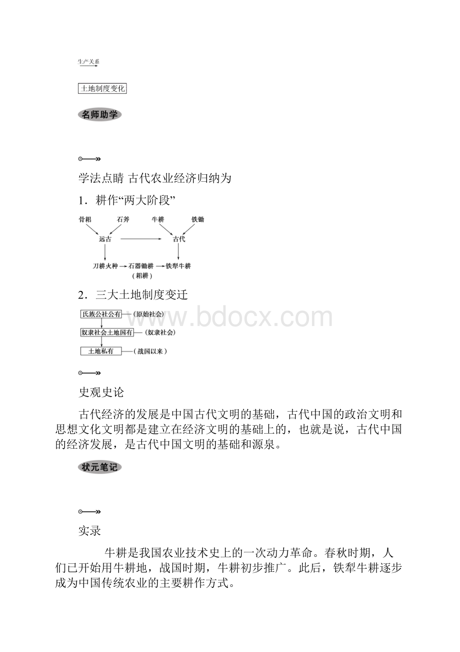 届高考历史一轮复习精品讲义第16课时古代中国的农业与手工业经济.docx_第3页