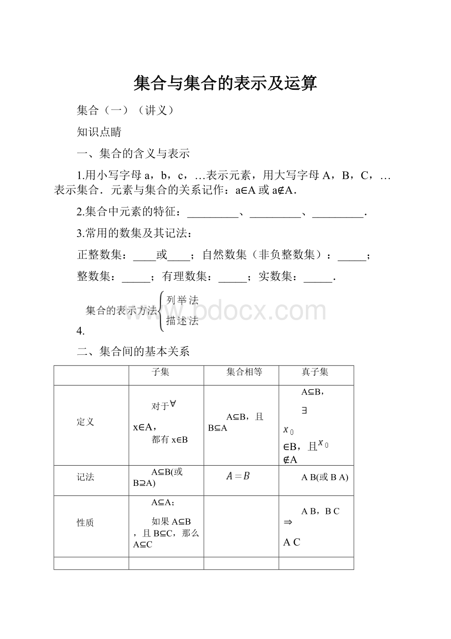 集合与集合的表示及运算.docx_第1页