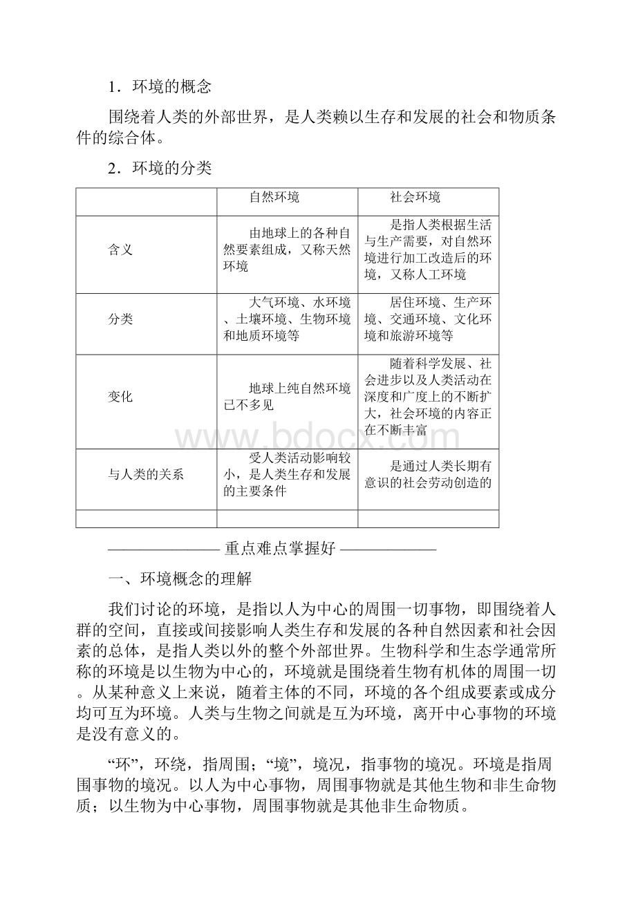 学年高中地理 第一单元 环境与环境问题 第一节 人类环境教学案 鲁教版选修6.docx_第2页