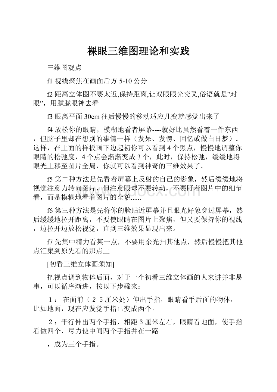 裸眼三维图理论和实践.docx_第1页