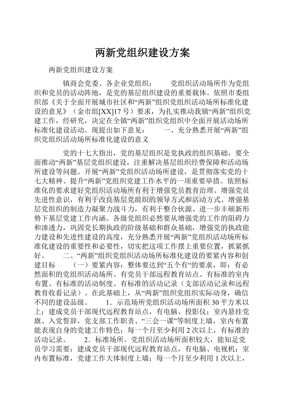 两新党组织建设方案.docx