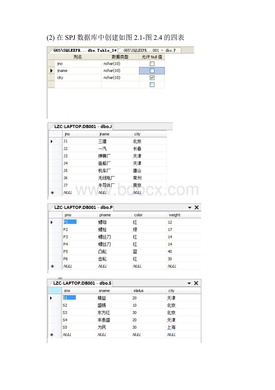 数据库原理实验一数据库和表的创建与管理.docx_第2页