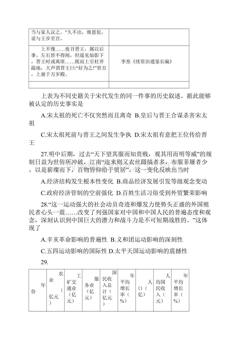 届山东省菏泽市高三第一次模拟考试文综历史试题解析版.docx_第3页