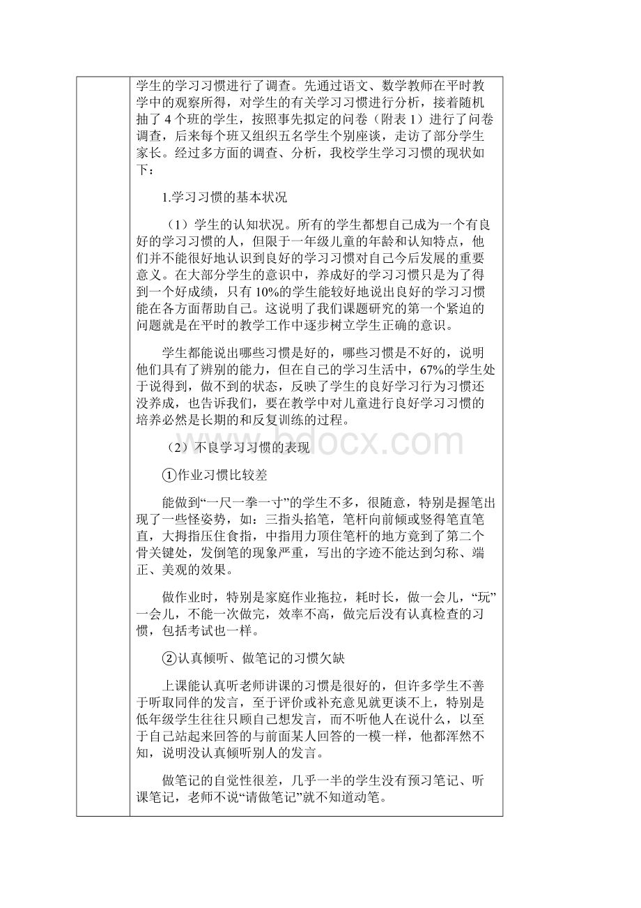 最新小学生低段良好学习习惯的养成研究结题报告精选.docx_第2页