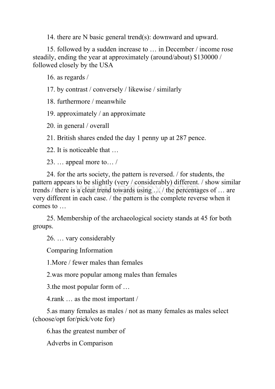 最新IELTSWritingTaskOne雅思写作第一部分图表描述词汇总结.docx_第2页