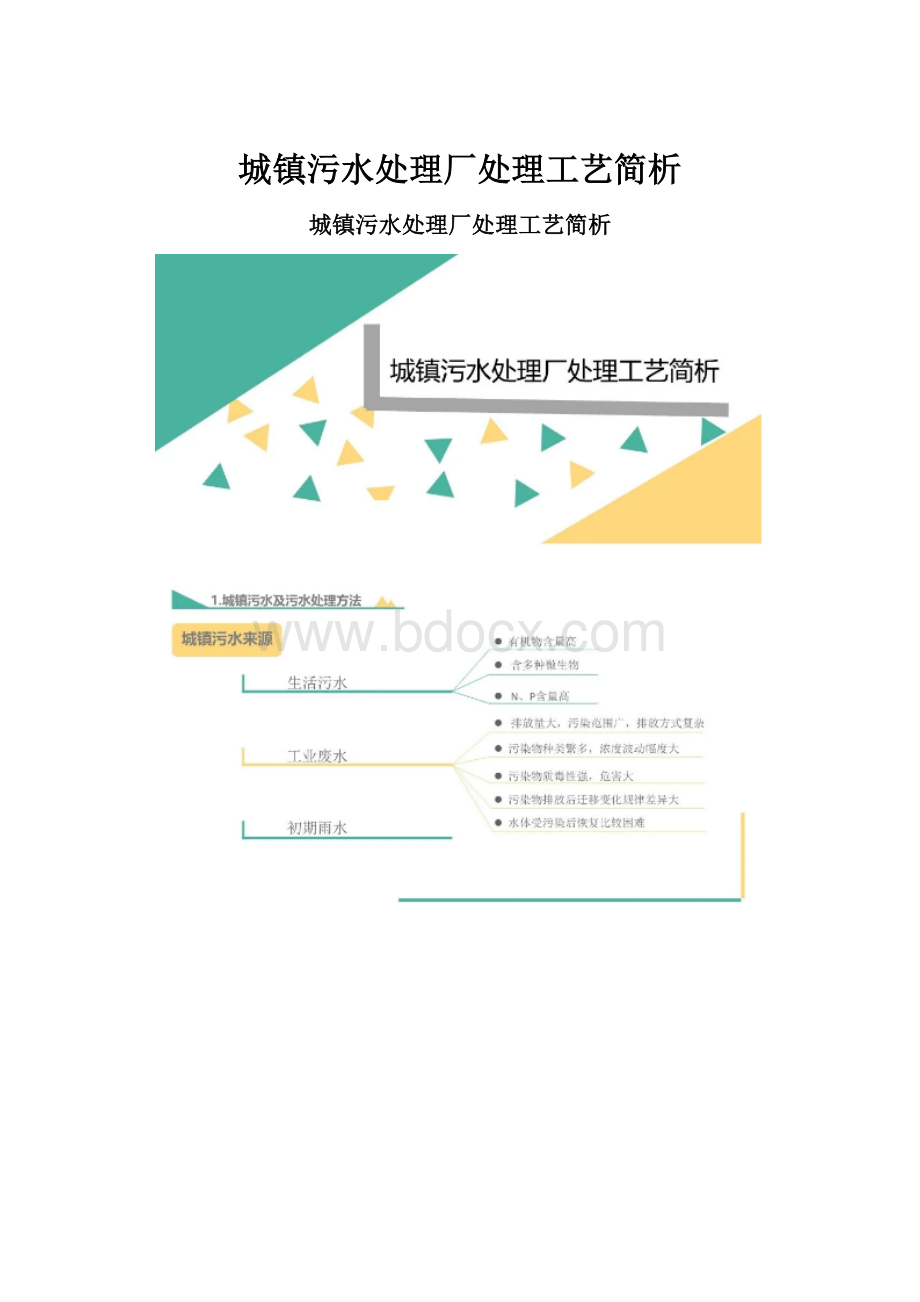 城镇污水处理厂处理工艺简析.docx