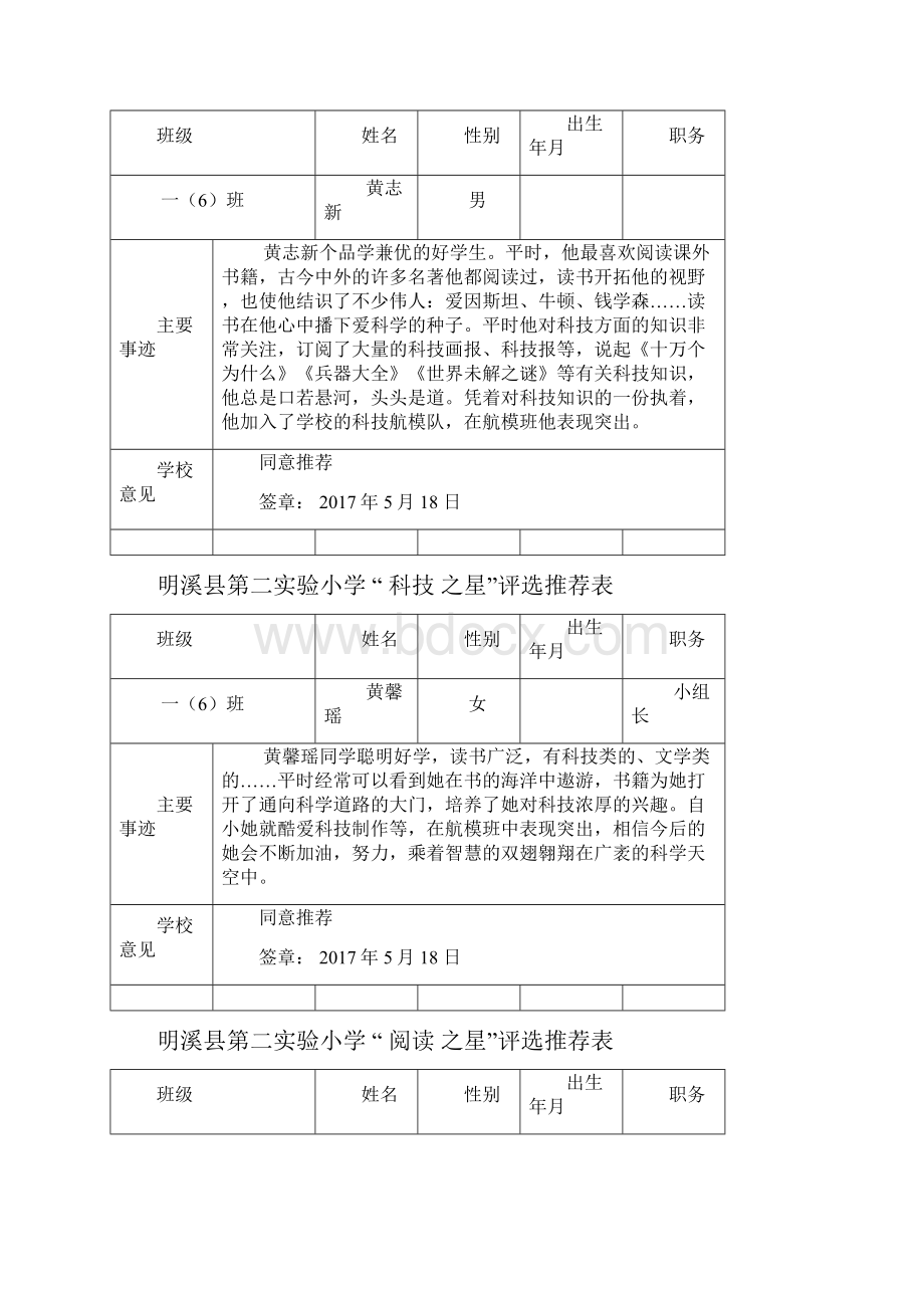 一6班校园之星推荐表.docx_第3页