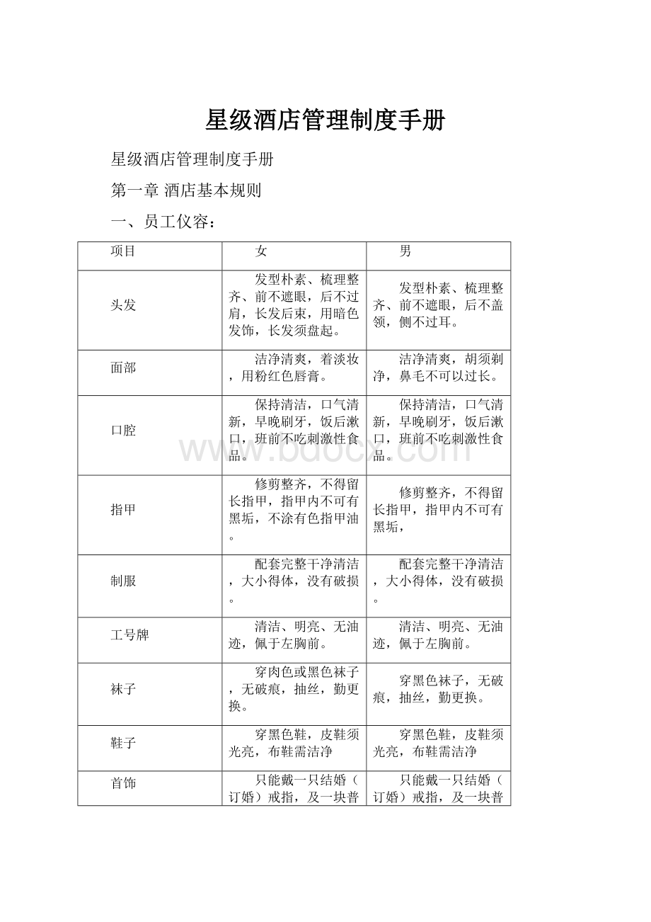 星级酒店管理制度手册.docx_第1页