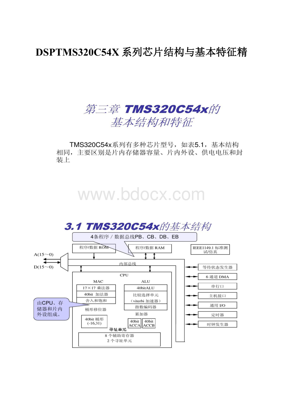 DSPTMS320C54X系列芯片结构与基本特征精.docx_第1页