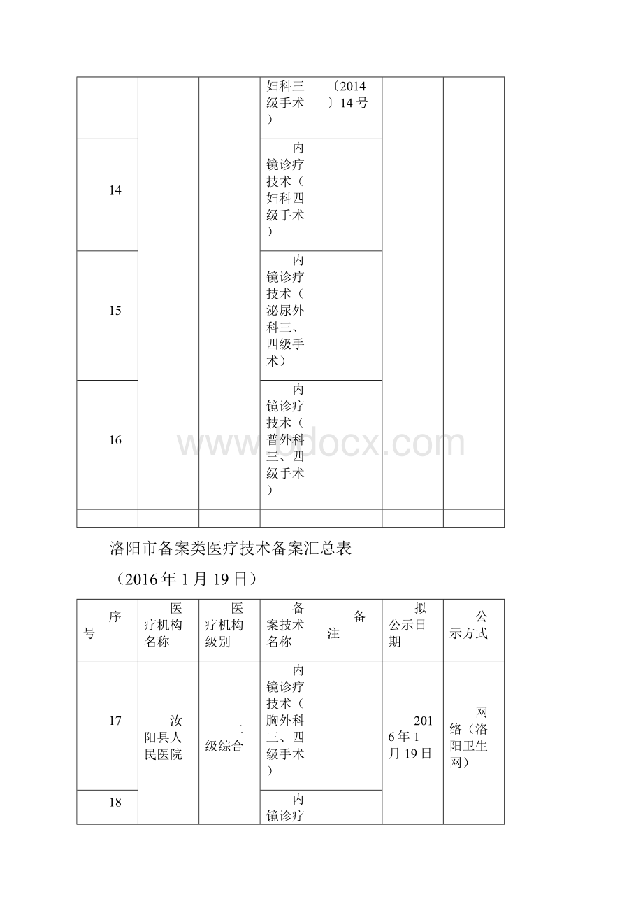 洛阳市备案类医疗技术备案汇总表.docx_第3页