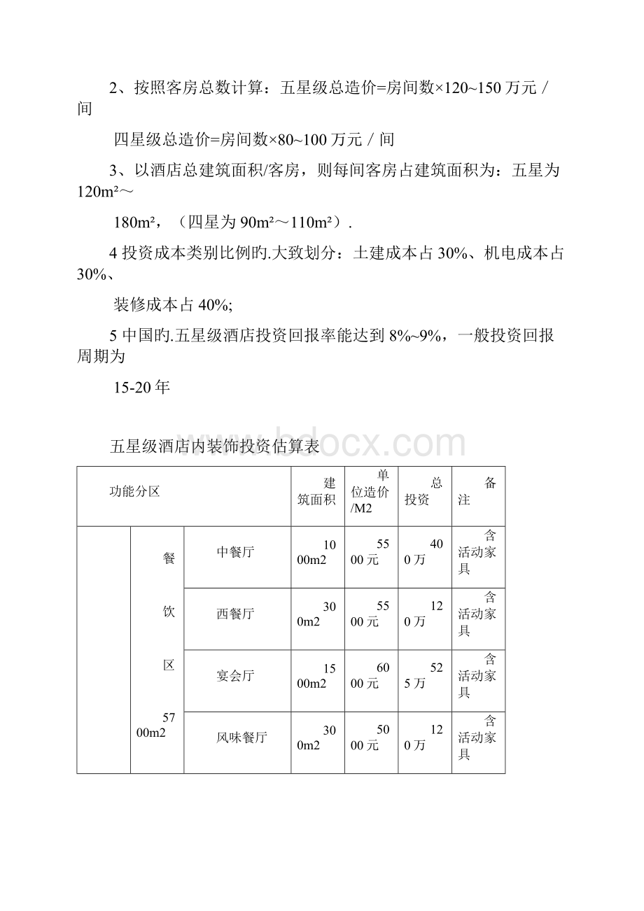 五星级酒店的投资预算及管理模式项目可行性报告报批稿.docx_第3页