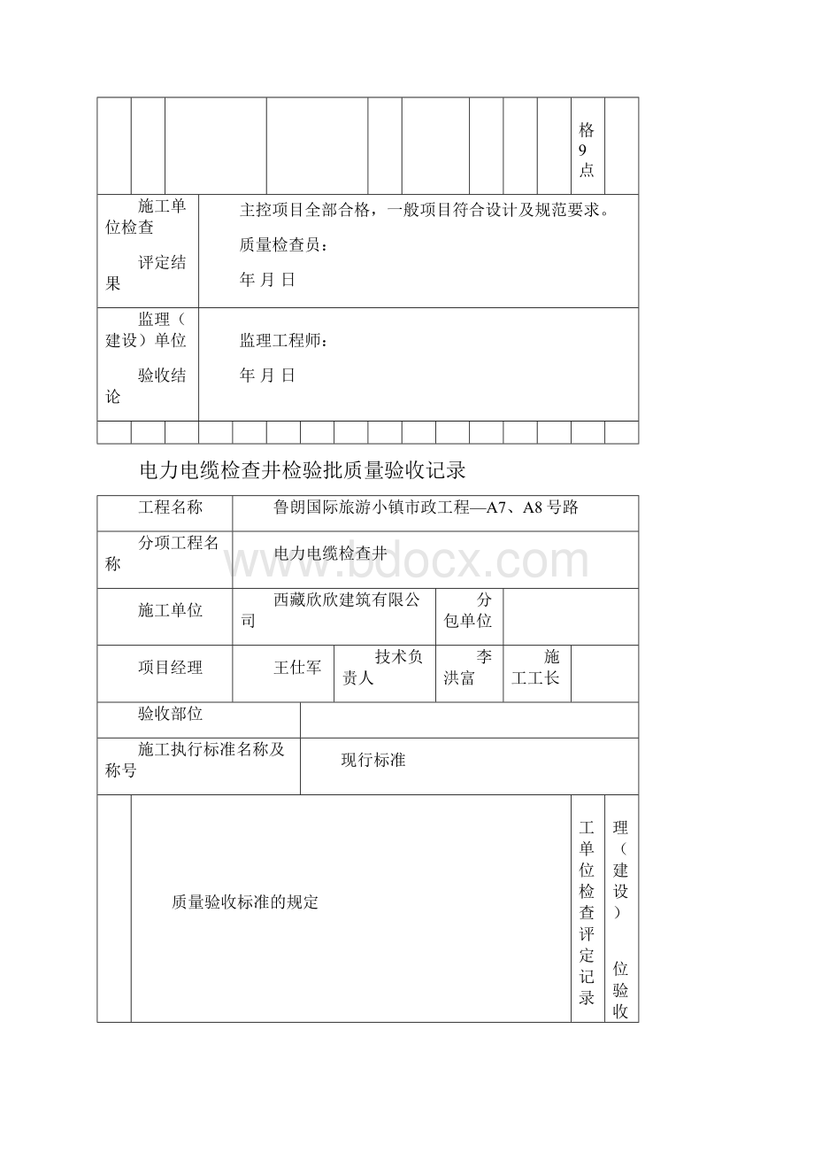 电力电缆检查井检验批质量验收记录.docx_第3页