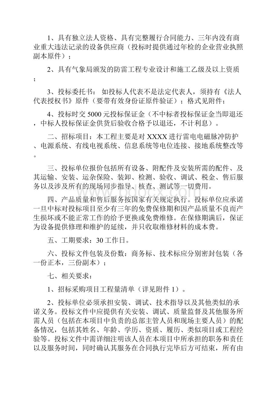 防雷工程招标文件参考模板DOC.docx_第3页