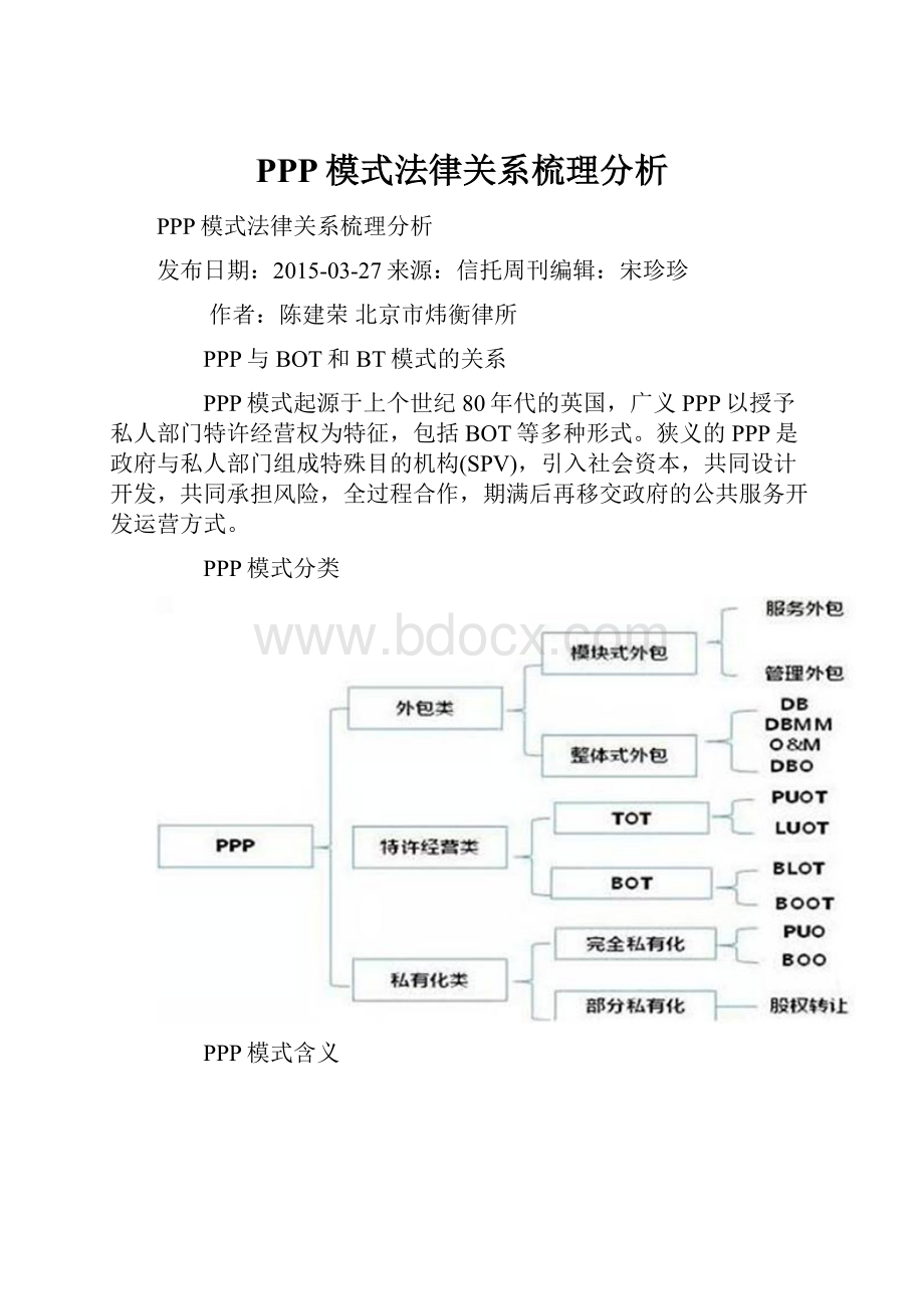 PPP模式法律关系梳理分析.docx