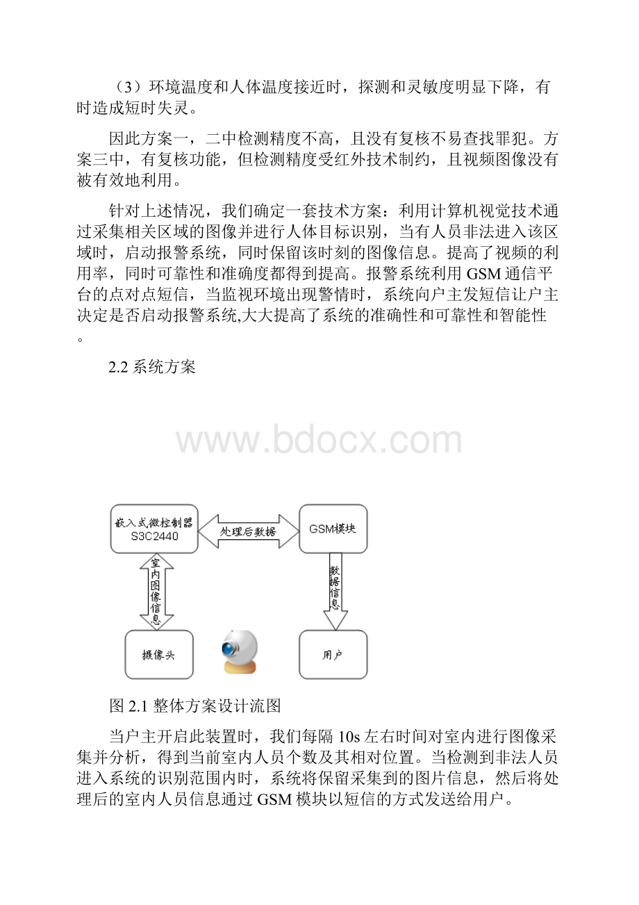 学士学位论文基于计算机视觉的防盗报警系统.docx_第2页