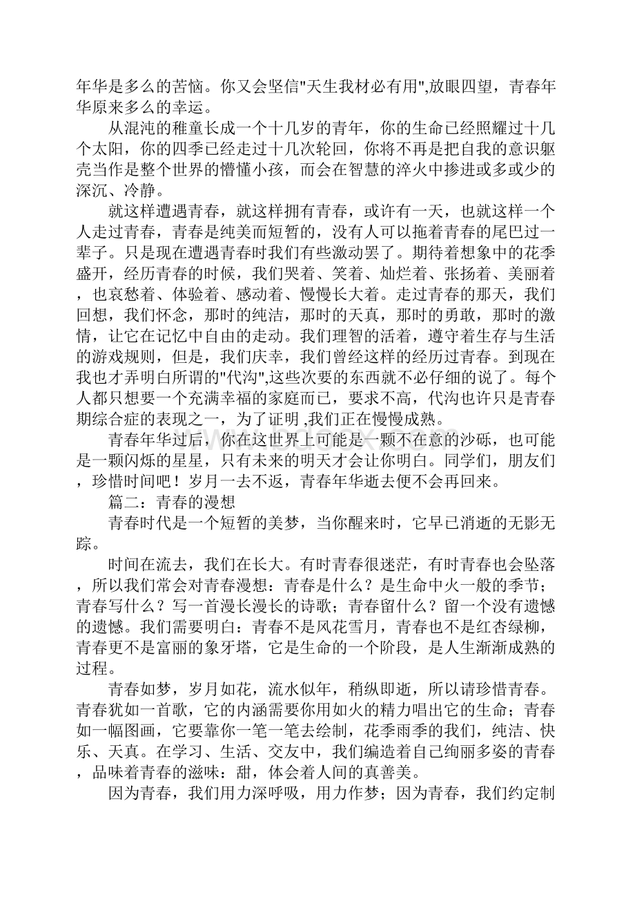 关于感悟青春的作文.docx_第2页