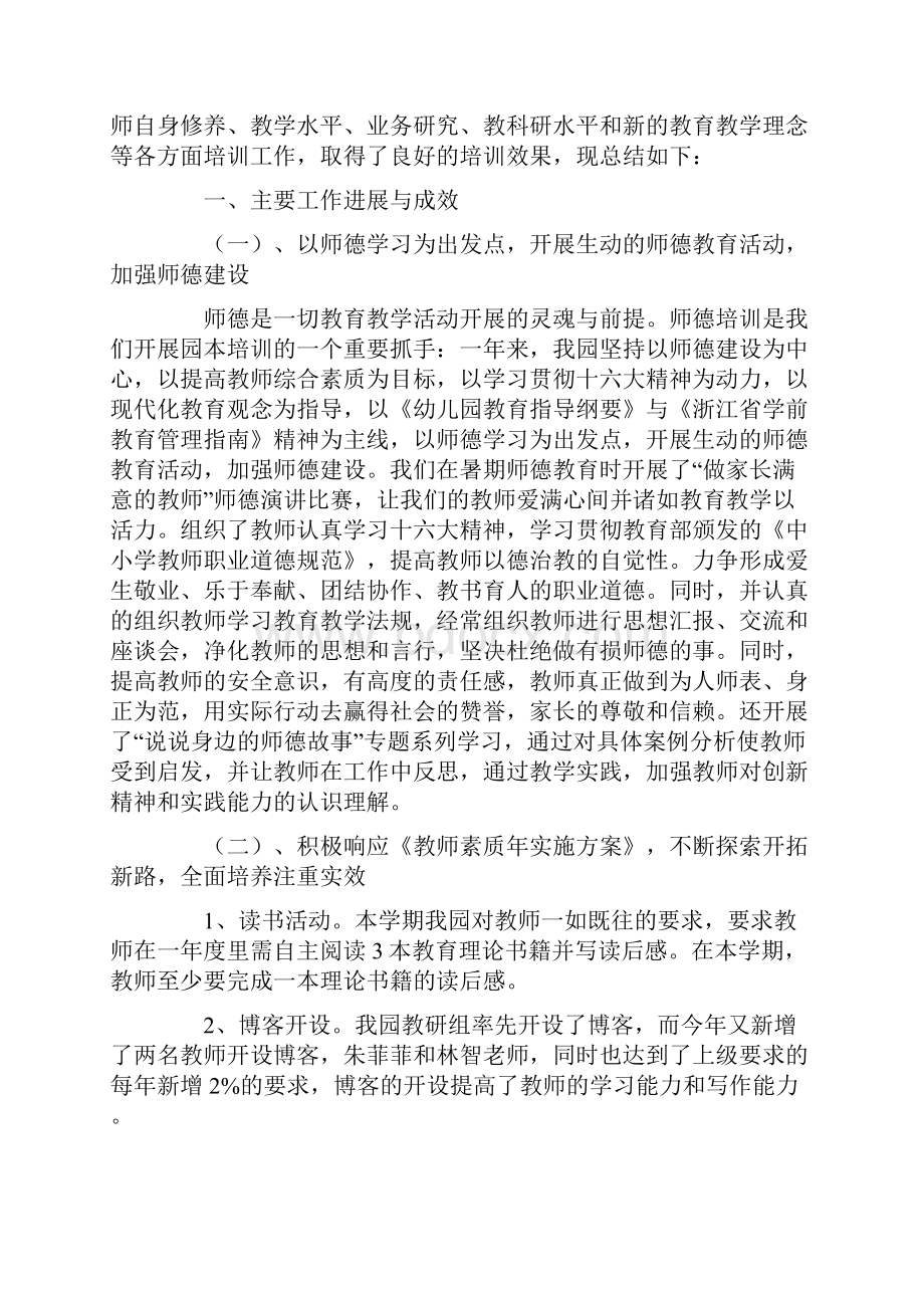 精编幼儿教师个人培训总结汇编五篇.docx_第3页