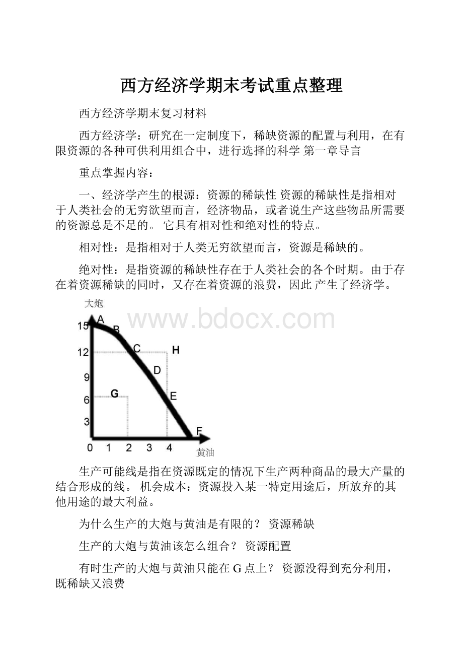 西方经济学期末考试重点整理.docx